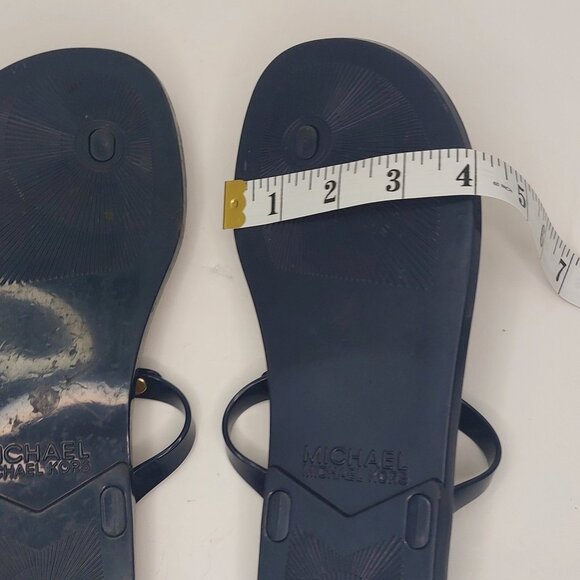 Michael by Michael Kors Blue Jelly Flip Flops Women's Size 8 - Picture 8 of 11